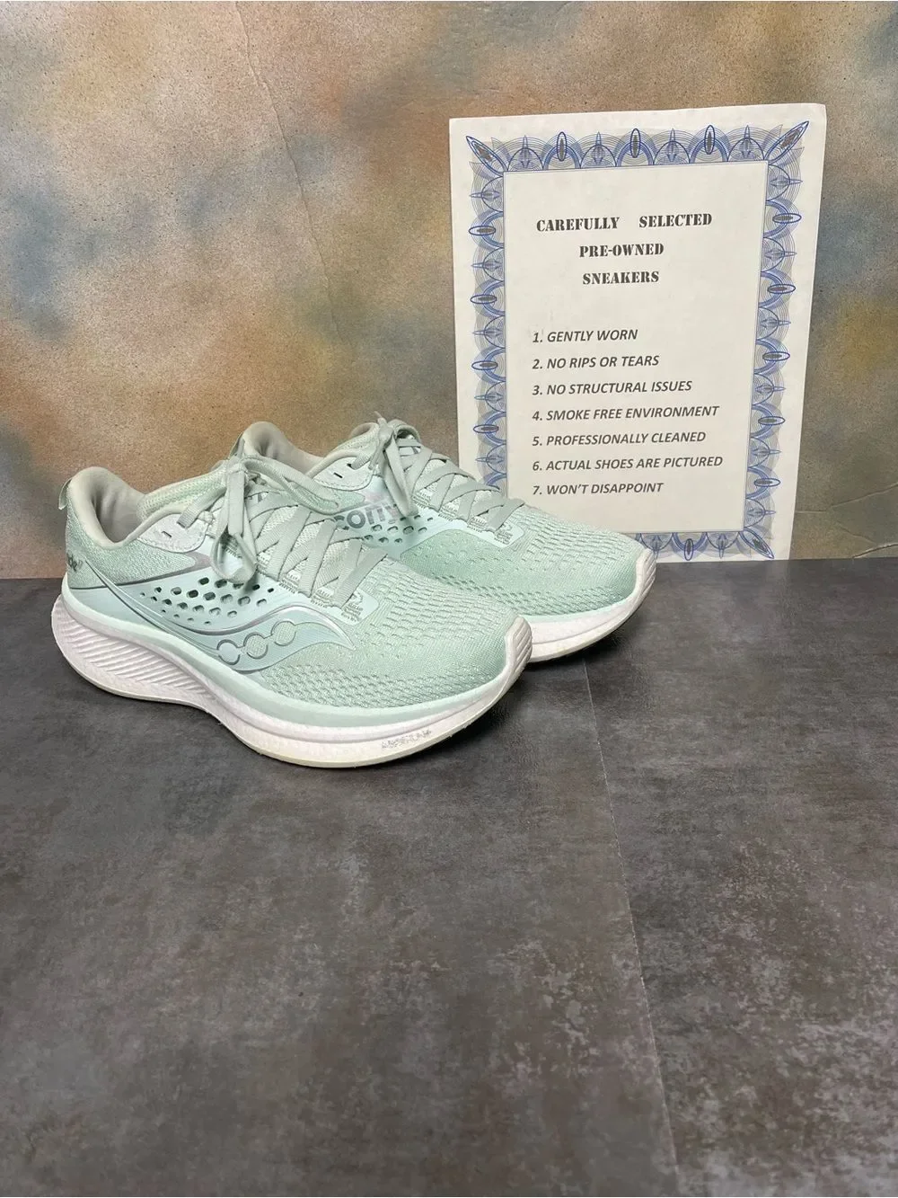 Saucony Ride 17 Women's Jade Green Running Shoes Size 7.5B